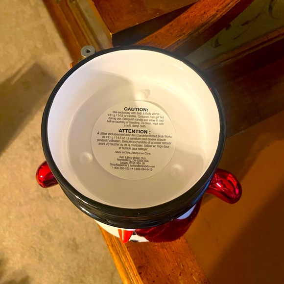 Bath & Body Works Christmas 🎄Snowman ⛄️ 3 Wick Candle Holder - Picture 2 of 3